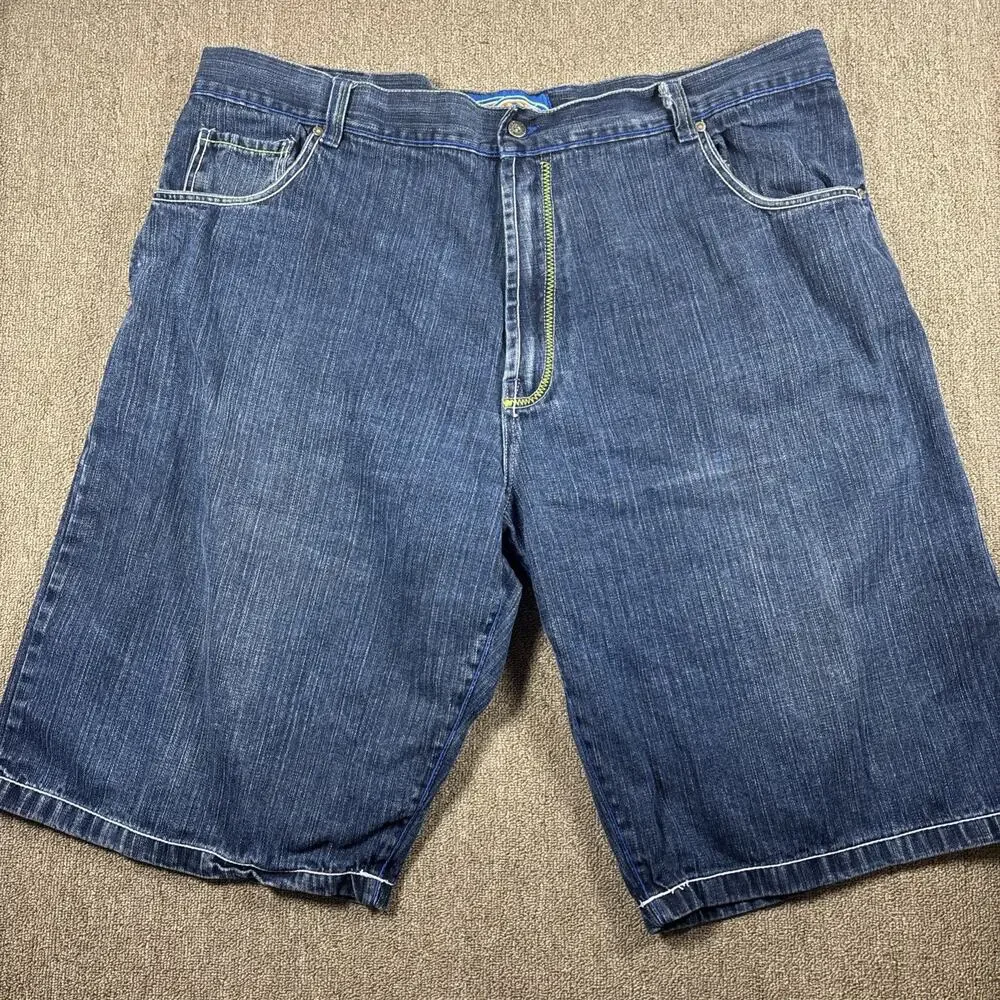 Y2K Men’s Evolution In Design Denim Shorts Jorts Size 50 Big & Tall Blue